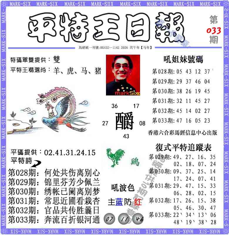 033期平特王日报（荐）[图]